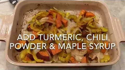 Delicata Squash with Yam and Onions