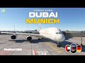 Dubai to Munich on Emirates Airlines' Airbus A380 | 4K