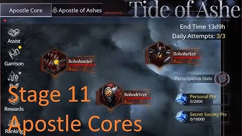 Tide of Ashes Stage 11 - Apostle Cores | Path to Nowhere