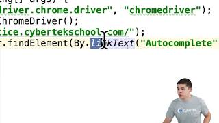 Selenium WebDriver: 9.  Find element by link text