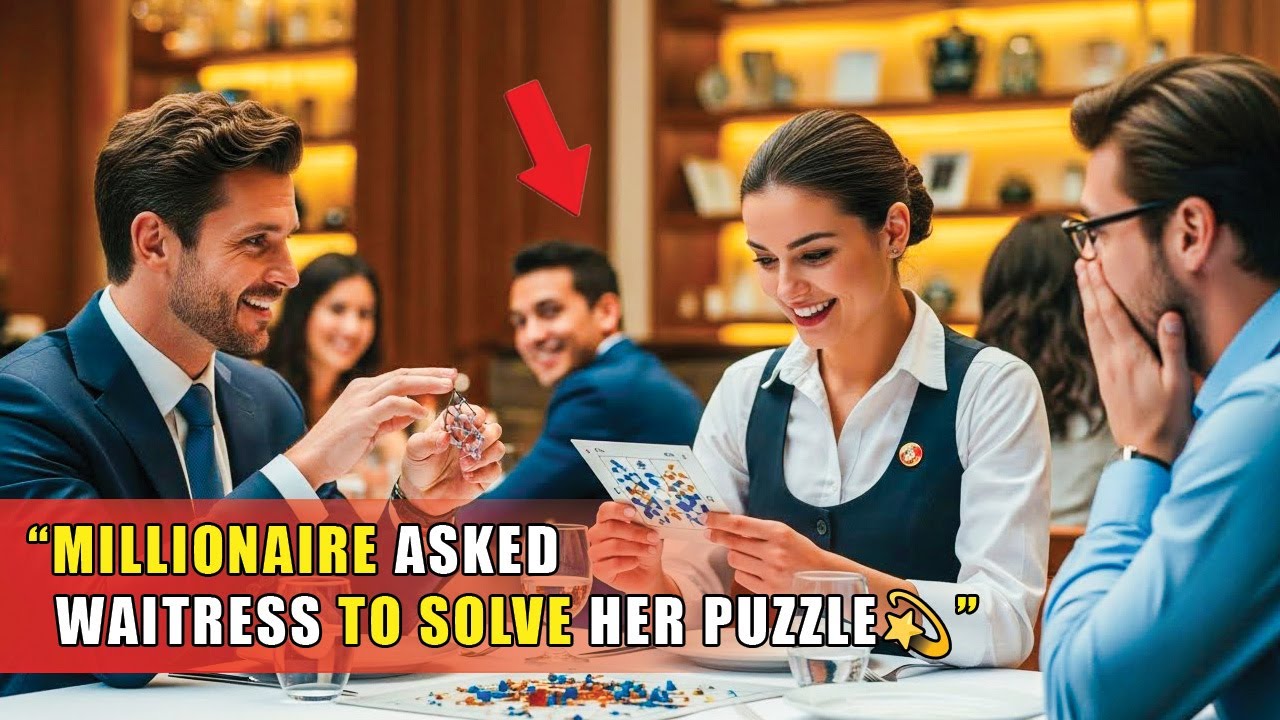 Millionaire Invited Waitress to Solve Her Fancy Puzzle — But the Twist Shocked All