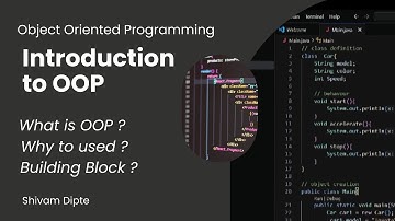 Introduction to OOP | Basic Concepts | For Beginners | Shivam Dipte