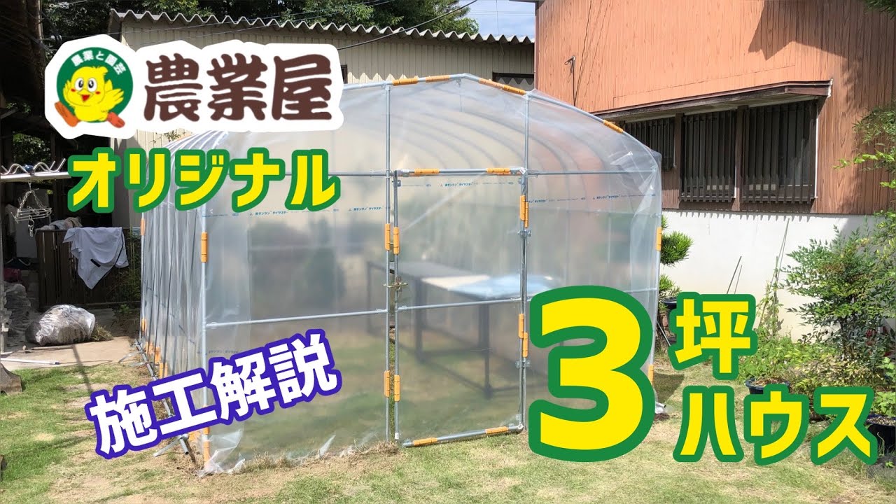 【家庭菜園に！】３坪ハウスの建て方を解説！一人でも設置できます #ビニールハウス #自作 #diy #家庭菜園