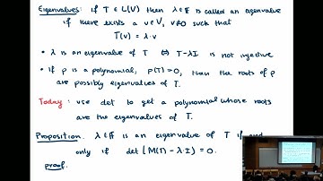 Linear Algebra with Theory; Lecture 26: Cayley-Hamilton theorem