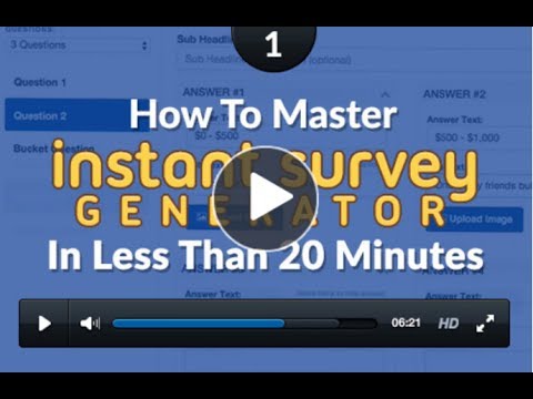 instant survey generator funnel university youtube