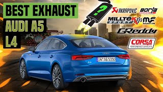 Audi A5 Exhaust Sound L4  Stock,Straight Pipe,Review,Mods,Upgrade,Borla,Magnaflow,Scorpion,AWE,Fi+