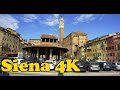 Walk around Siena Italy 4K.