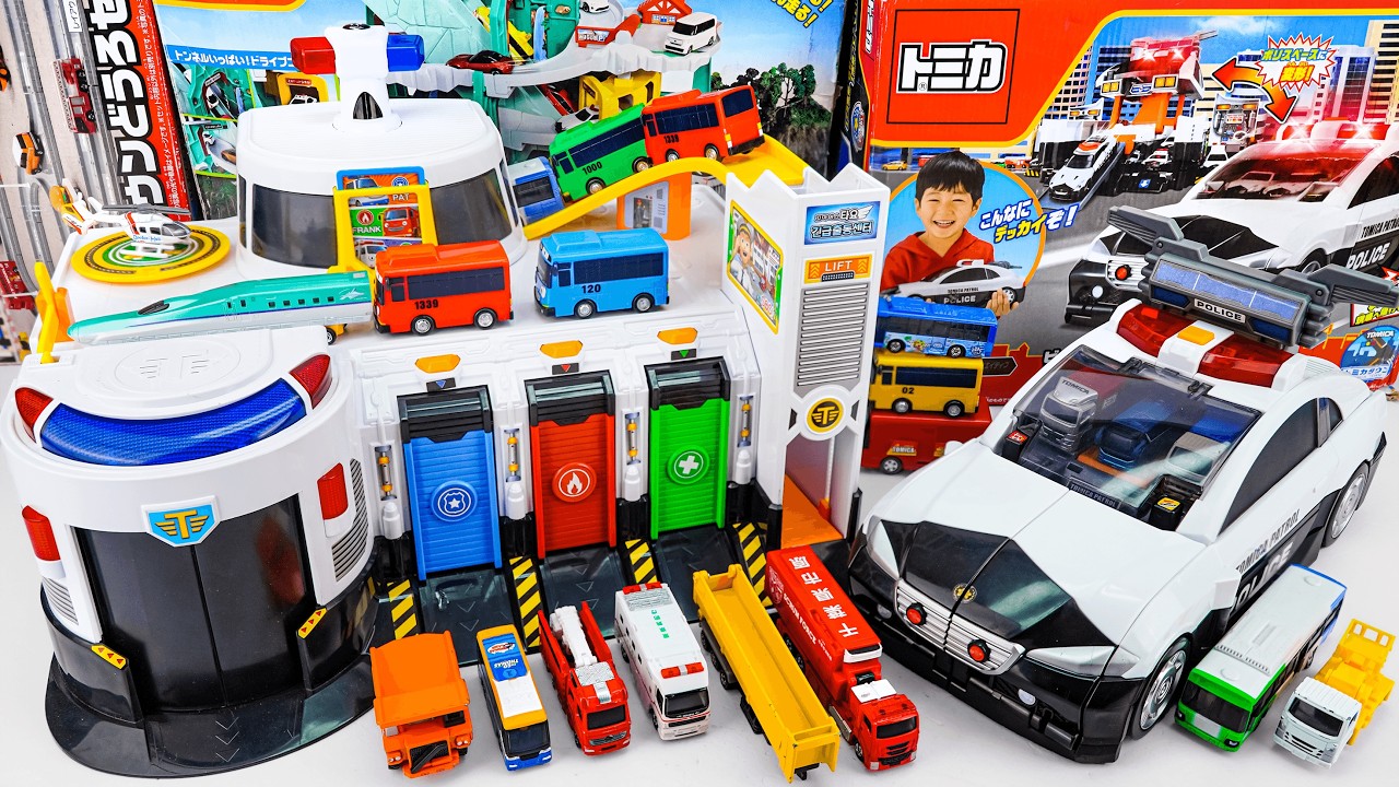 타요 긴급출동센터 Tayo Bus Emergency Rescue Center Headquarter Main Garage Play Set Toy ASMR