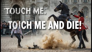 Guards Unleash Fury: Horses Attack Tourists in Brutal Clash!