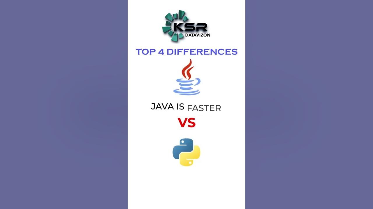 Python Vs Java | Top 4 Differences | #Shorts #shorts | KSR Datavision ...