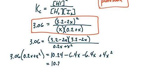 ALEKS - Calculating equilibrium composition from an equilibrium constant - Example 2