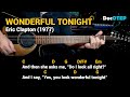 Wonderful tonight  eric clapton easy guitar chords tutorial with lyrics