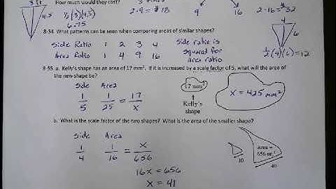 CPM Integrated II Lesson 8.3.1 Area Ratios of Similar Figures