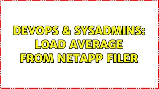 Celebrity DevOps & SysAdmins: load average from netapp filer (3 Solutions!!) Profile