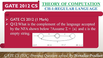 GATE CS 2012,Q12:What is the complement of the language accepted by the NFA shown below ?