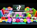 TikTok Rainbow Slime - Mixing makeup, lipstick, glitter and much more into slime