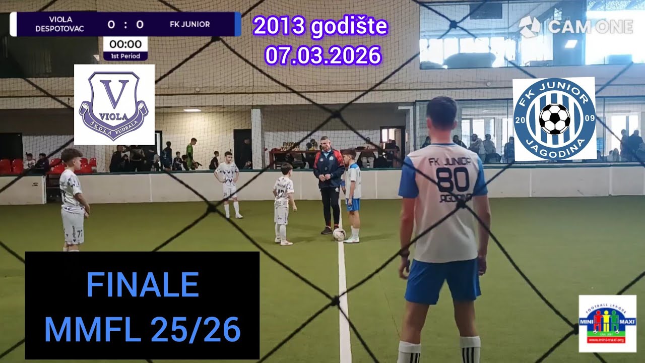 VIOLA DESPOTOVAC -FK JUNIOR 1:4(0:1)-FINALE MMFL 25/26+ treća revijalna 0:1-2013 godište.
