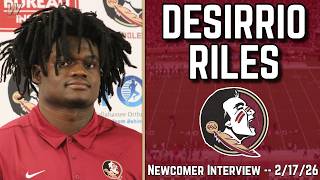 Desirrio Riles Newcomer Interview 2-17-26 | FSU Football | Florida State Football | Warchant TV