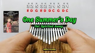 Video thumbnail of "One Summer's Day Ost Spirited Away - Kalimba Easy Practice"