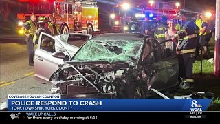 Injuries reported in York County crash that left two vehicles destroyed