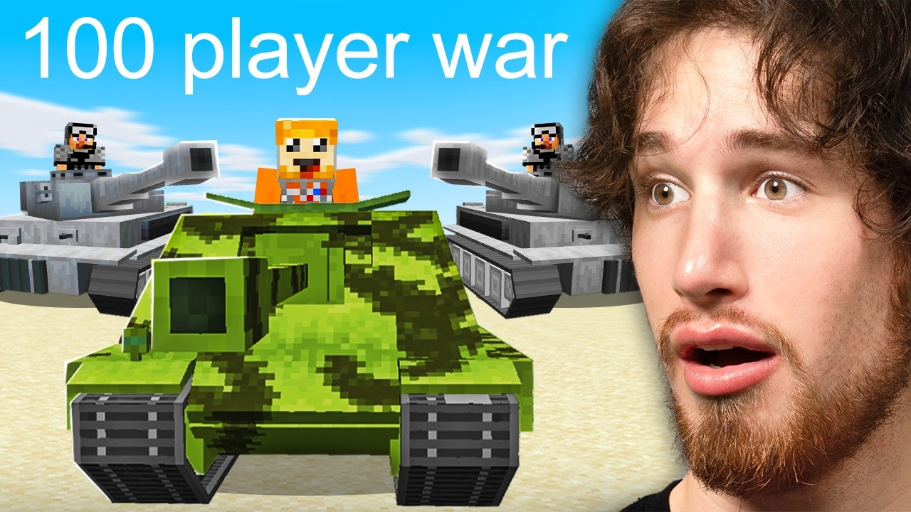 100 Players Simulate a WORLD WAR in Minecraft..