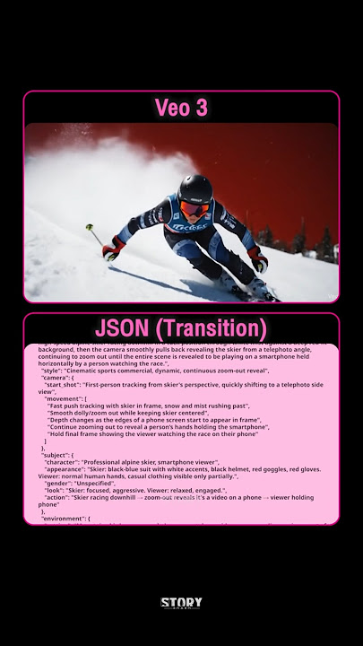 เจนคลิป Transition แบบเนียนๆ ด้วย JSON Prompt บน Veo 3  🏎️📱