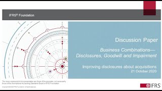 Second webinar: Discussion Paper Business Combinations—Disclosures, Goodwill and Impairment