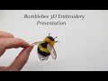 Bumblebee 3d embroidery presentation