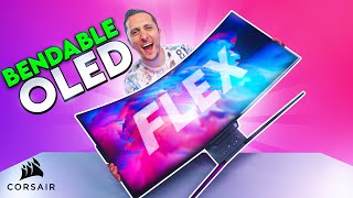 The Worlds First Bendable OLED Gaming Monitor! - Corsair Xeneon Flex