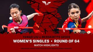 Yangzi Liu vs Bernadette Szocs | WS R64 | #WTTSingapore2026