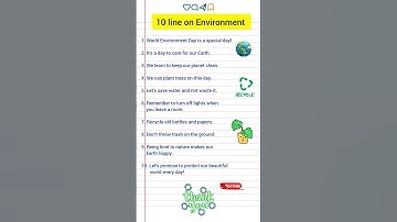 10 Lines on Environment in English / Essay on Environment Day /Environment Day #environment #shorts