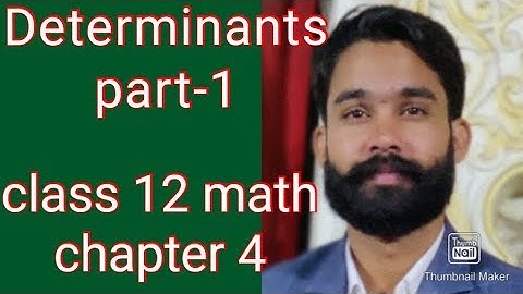 Determinants class 12/determinant/part-1/RBSE class 12 math chapter 4