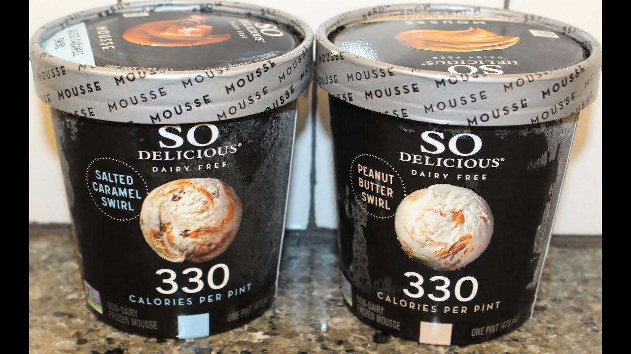 So Delicious Dairy Free Frozen Mousse: Salted Caramel Swirl & Peanut Butter  Swirl Review