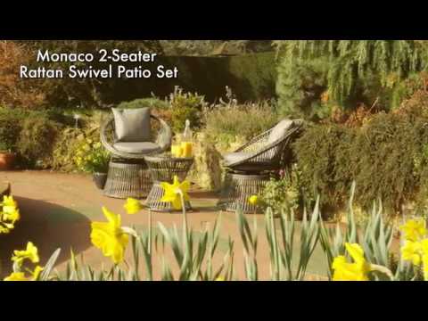 Monaco 2 Seater Rattan Swivel Patio Furniture Set Grey You - Monaco 2 Seater Rattan Swivel Patio Furniture Set Monaco 2 Seater Rattan Swivel Patio Furniture Set Grey You - Monaco 2 Seater Rattan Swivel Patio Furniture Set