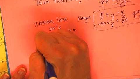 Trig 4-1 notes part 1 - Inverse Trig Functions
