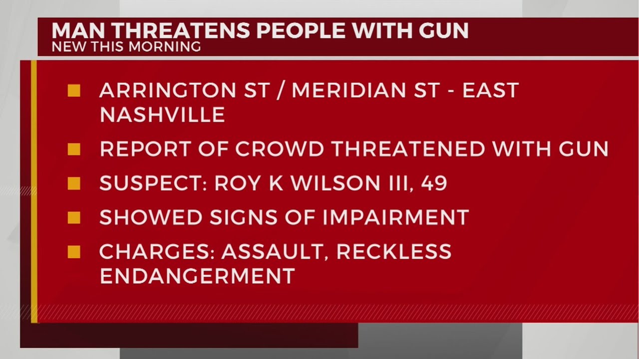 Man accused of threatening people with gun in East Nashville - YouTube
