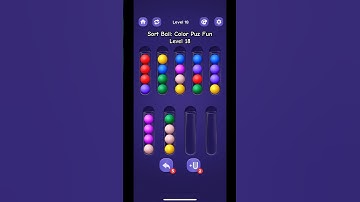 Sort Ball: Color Puz Fun Level 18 #sortball #colorsorting #shortsfeed