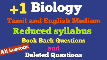 11th Biology TM and EM Bio Botany Reduced Syllabus Book Back questions