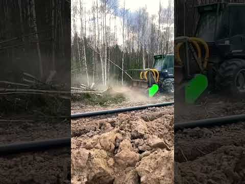 Работа мульчера Merlo MM350 по расчистке газопровода 89051099595 #мульчер