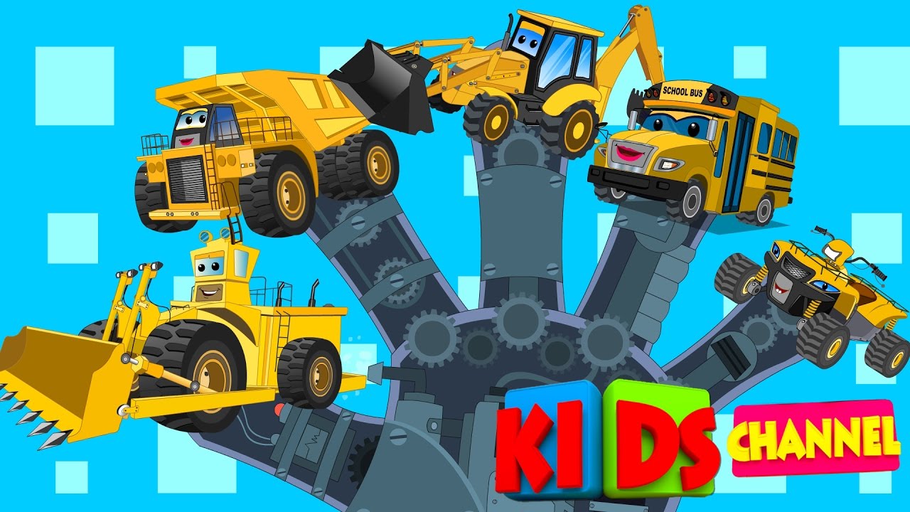 ⁣Vehicle finger family| Yellow transport for kids | animated nursery rhymes for children