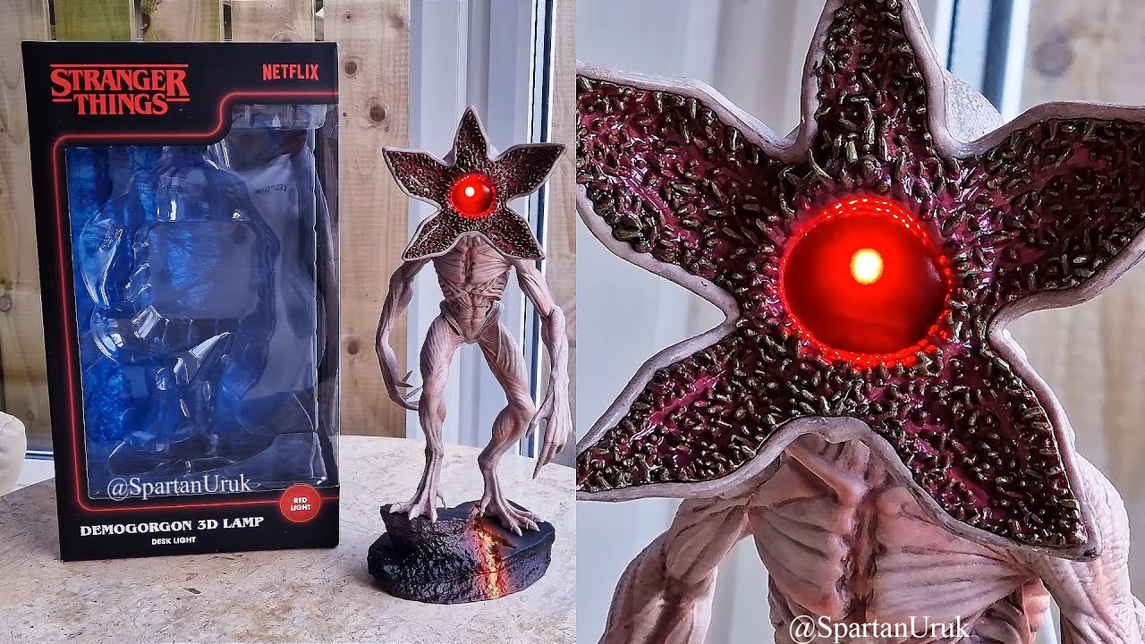 Stranger Things Demogorgon 3D Desk Lamp Figure Review - YouTube