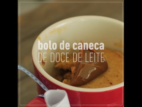 Receita: Bolo de caneca de doce de leite