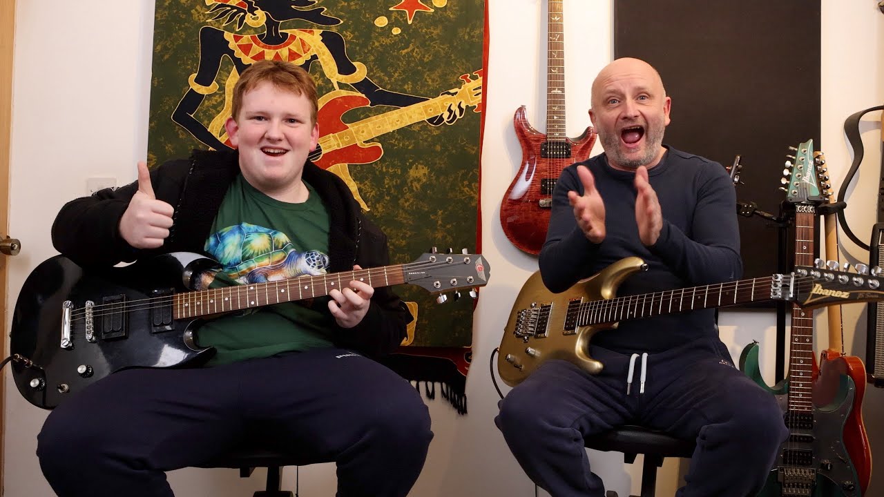 Playing guitar for well-being. Jake's first guitar therapy session 2026