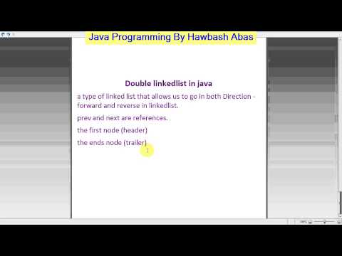 double linkedlist By Hawbash Abas
