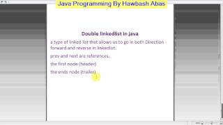 double linkedlist By Hawbash Abas