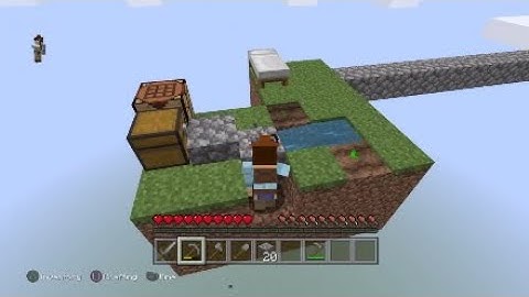 Minecraft PS4 - SkyBlock Map - make cobblestone generator - Part 1