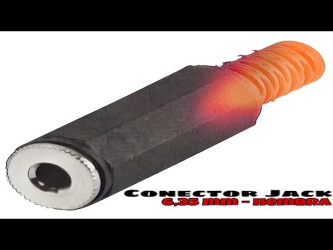 Video de Conector audio jack hembra 6.35 mm mono  Negro