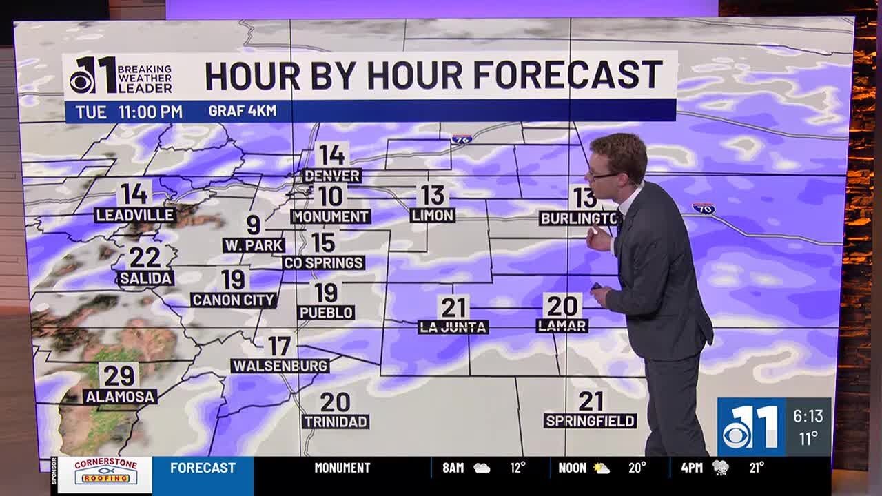 Few snow showers Tuesday, more snow arrives tonight - YouTube