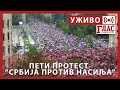 Završen peti protest "Srbija protiv nasilja": "18 udaraca za 18 života" (FOTO/VIDEO)