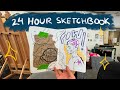 Filling an entire sketchbook in 24 hours sketchbook tour at the end